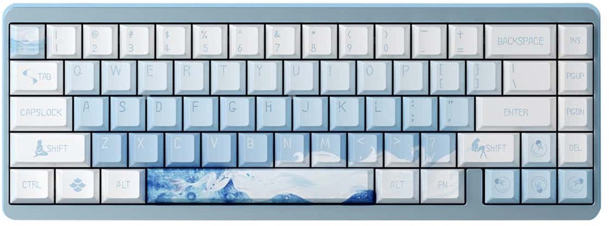 VARMILO Muse65 HE Ariel - 65% Gateron Magnetic Jade Pro Magnetische Schakelaar 8K Hz Hall Effect RGB Hotswap Mechanisch Gaming Toetsenbord