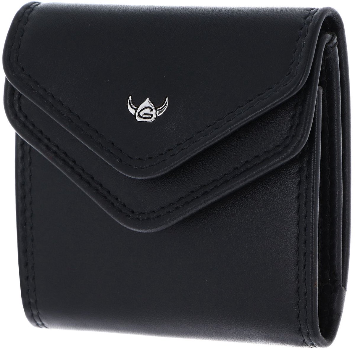 Golden Head Leren portemonnee Polo Damen-Minischeintasche 1005 Schwarz zwart