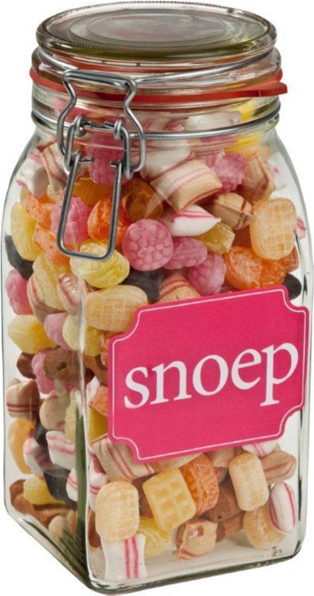 Kindly's - Weckpot Oud Hollandse Snoep - 900 Gram - Oud Hollandsche - Oud Hollands - Snoep Van Vroeger - Cadeau - Kado