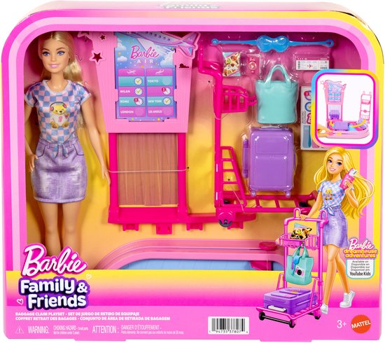 Barbie 'Malibu' Reispop - Speelset met Bagageband en Accessoires van Barbie — afbeelding 5