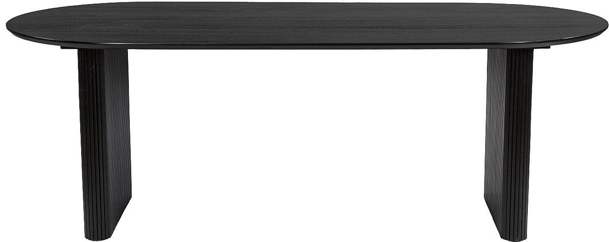 Vente-unique Eettafel 8 personen van mangohout - BALIMELA Zwart