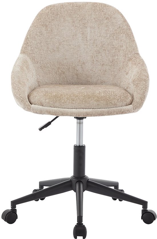 Vente-unique Bureaustoel - Velours - Beige - Afstelbare - Vente-unique - €117,18