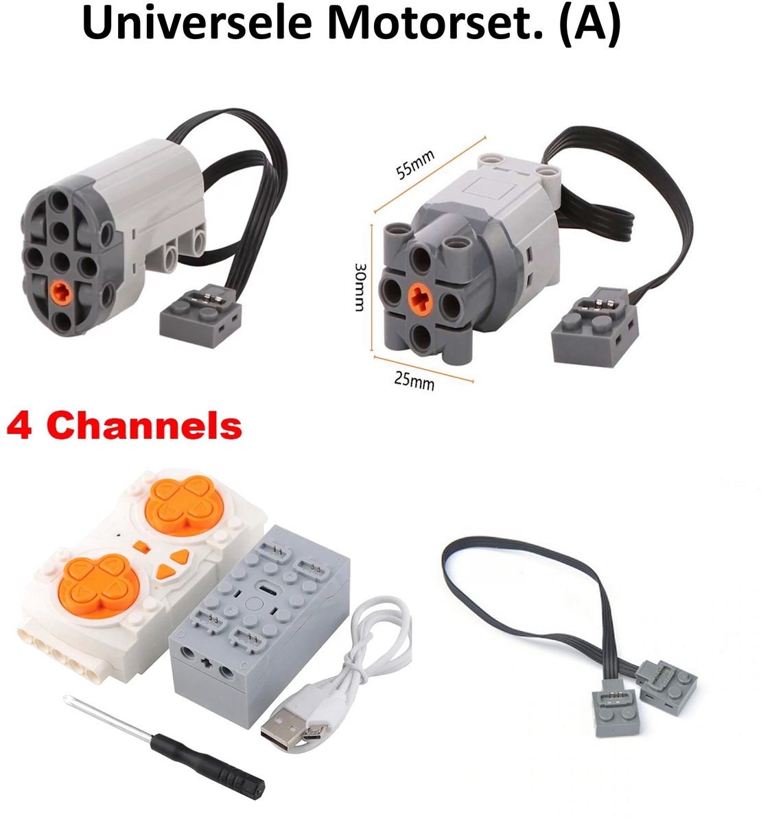 brickparts.nl - Universele Motorset (A) - voor Cada - Mould king - Reobrix - En de rest van de merken?