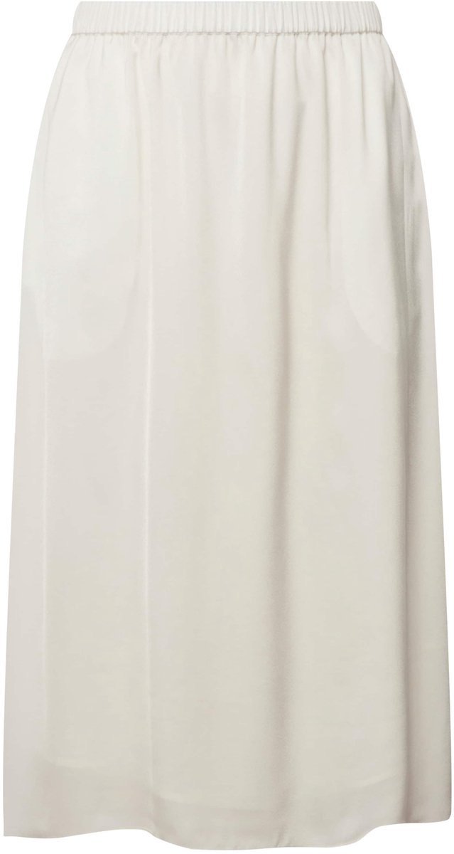 Studio Untold - Dames - Midi-rok A-lijn elastische tailleband - Off-white - Maat 42+