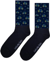 Cadeau d'anniversaire - Chaussettes de vélo - Chaussettes - Vélo - Vélo - Chaussettes amusantes - Chaussettes Happy - Chaussettes Luckyday - Chaussettes avec texte - Chaussettes spéciales - Chaussettes qui vous rendent Happy