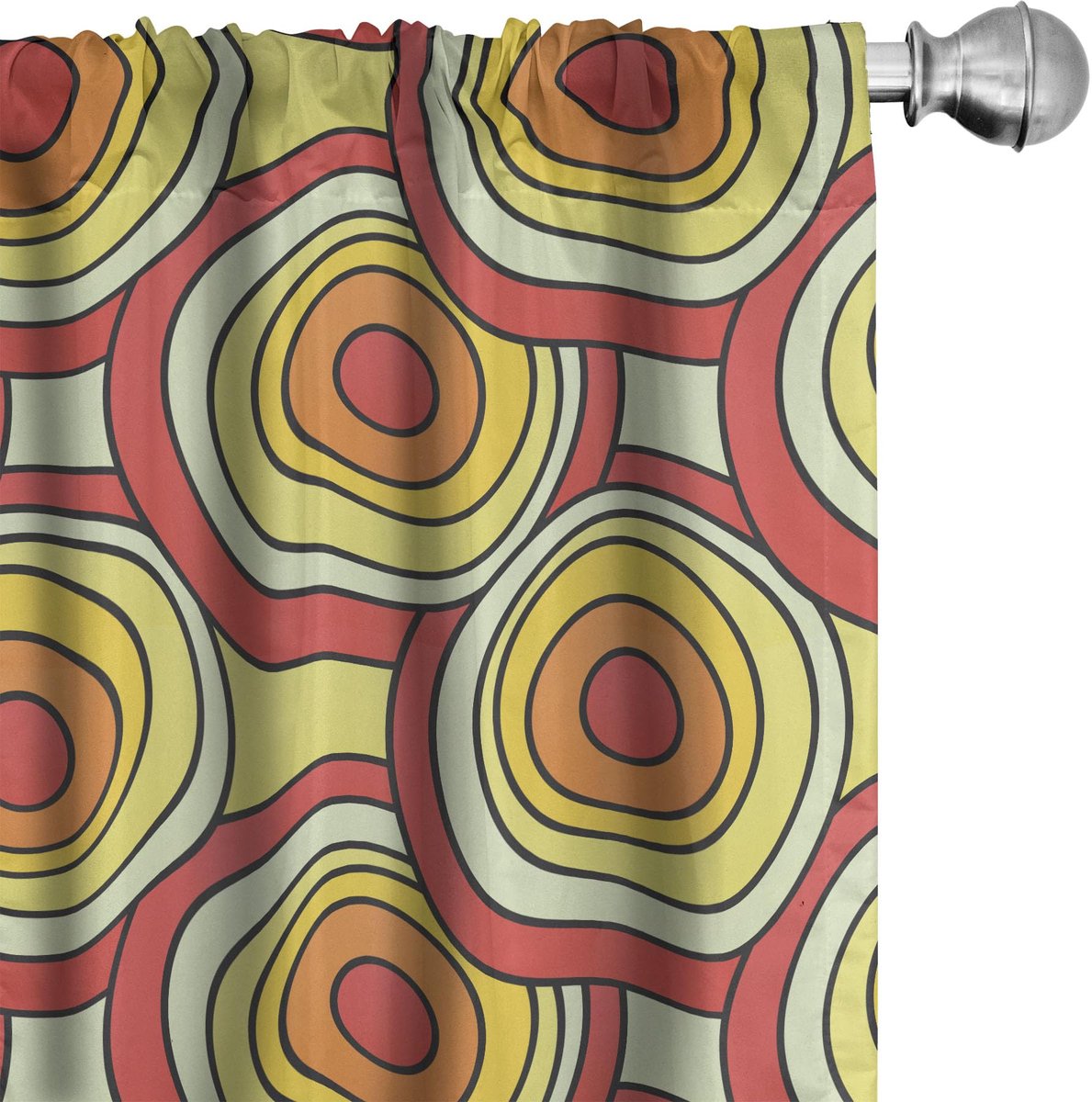 ABAKUHAUS Gordijnen – 2-delige set 75 x 245 cm – microvezel, veelkleurig Mehrfarbig