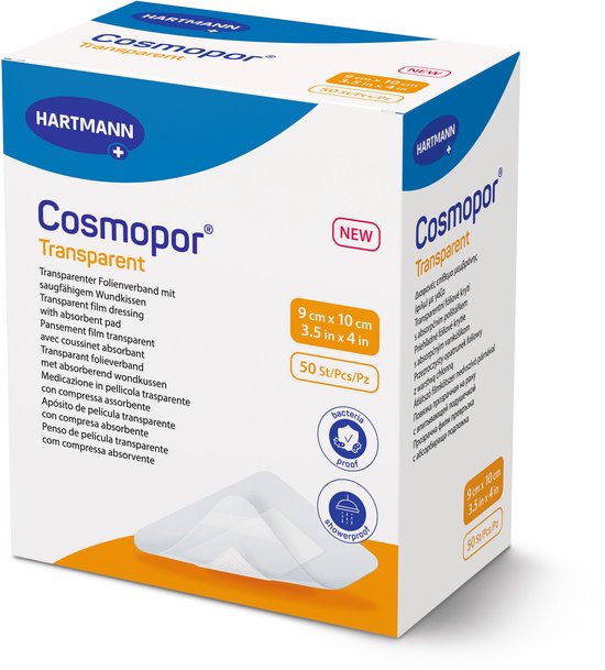 Hartmann Cosmopor Transparent 9 x 10cm - 50 stuks