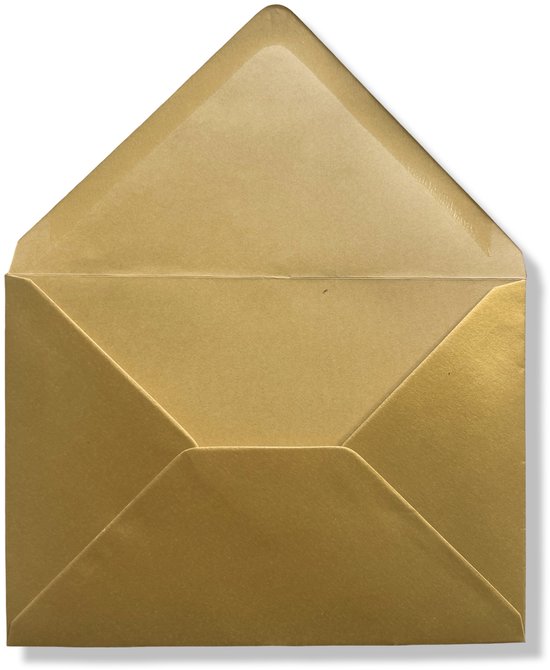 Cards & Crafts 50 Luxe metallic enveloppen - C6 - goud - 110grams - 162x114mm