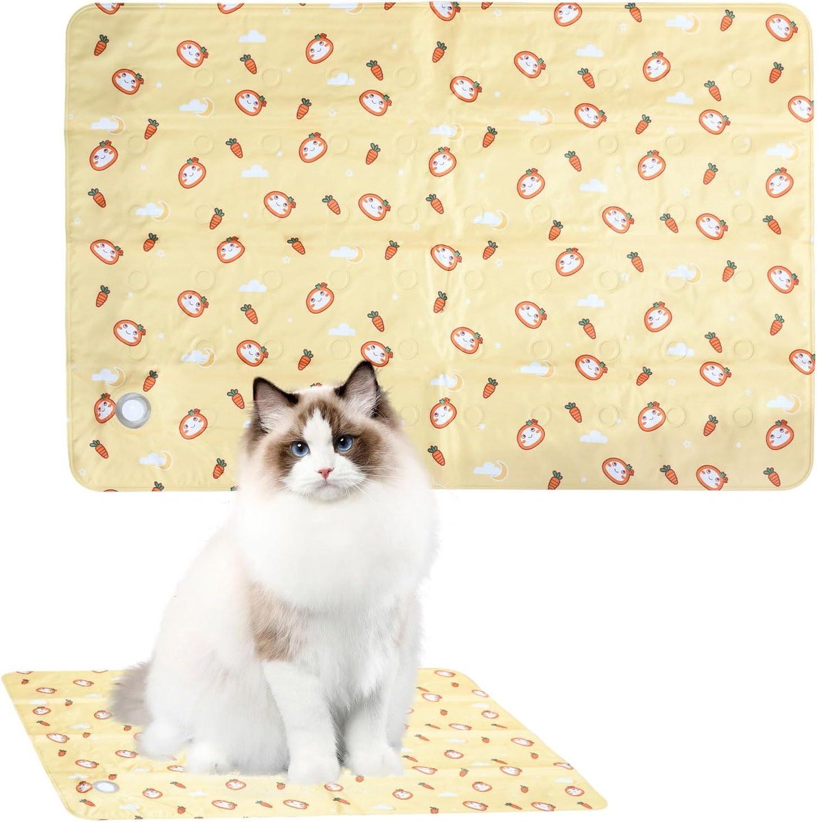 Cosensi - Koelmat voor honden 60 x 90 cm - Niet-giftige gel - Waterdicht en krasbestendig - Geen elektriciteit nodig - Geschikt voor warme zomer - Binnen en buiten - Kooi, kennel, bed - Houdt huisdieren koel