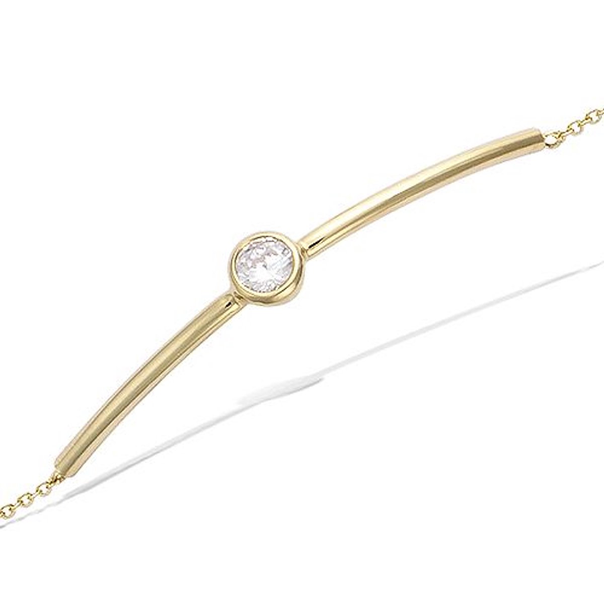CHIVAL Armband 18K Vergulde Goud "Auri" – Luxe, Elegant, Zirkonia, Hypoallergeen, Steen, Sieraad voor Dames, Cadeau, Romantiek, Liefde, Geschenkverpakking, Kerst
