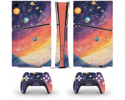 PS5 Slim Digital – Console Skin – Stellar System – PS5 Skin – PS5 sticker – 1 console en 2 controller stickers