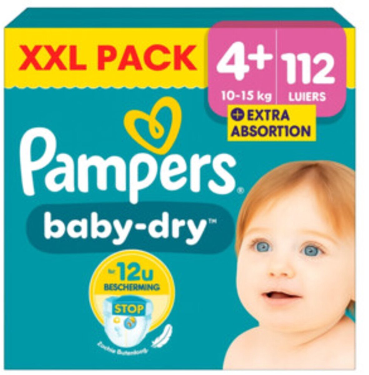 Pampers Baby Dry luiers maat 4+ | 112 stuks