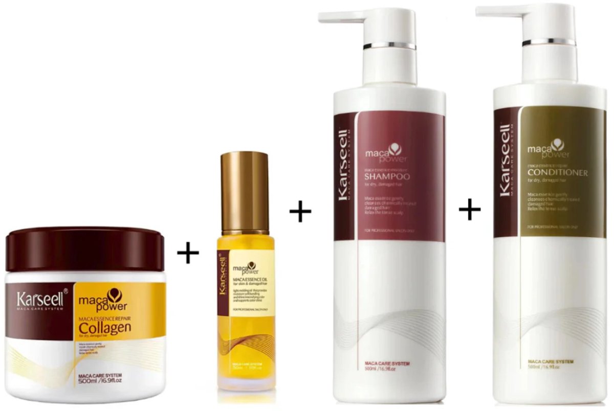 Karseell - 500 ML Shampoo + 500 ML Conditioner + Masker + Olie - Voordeel bundel pakket