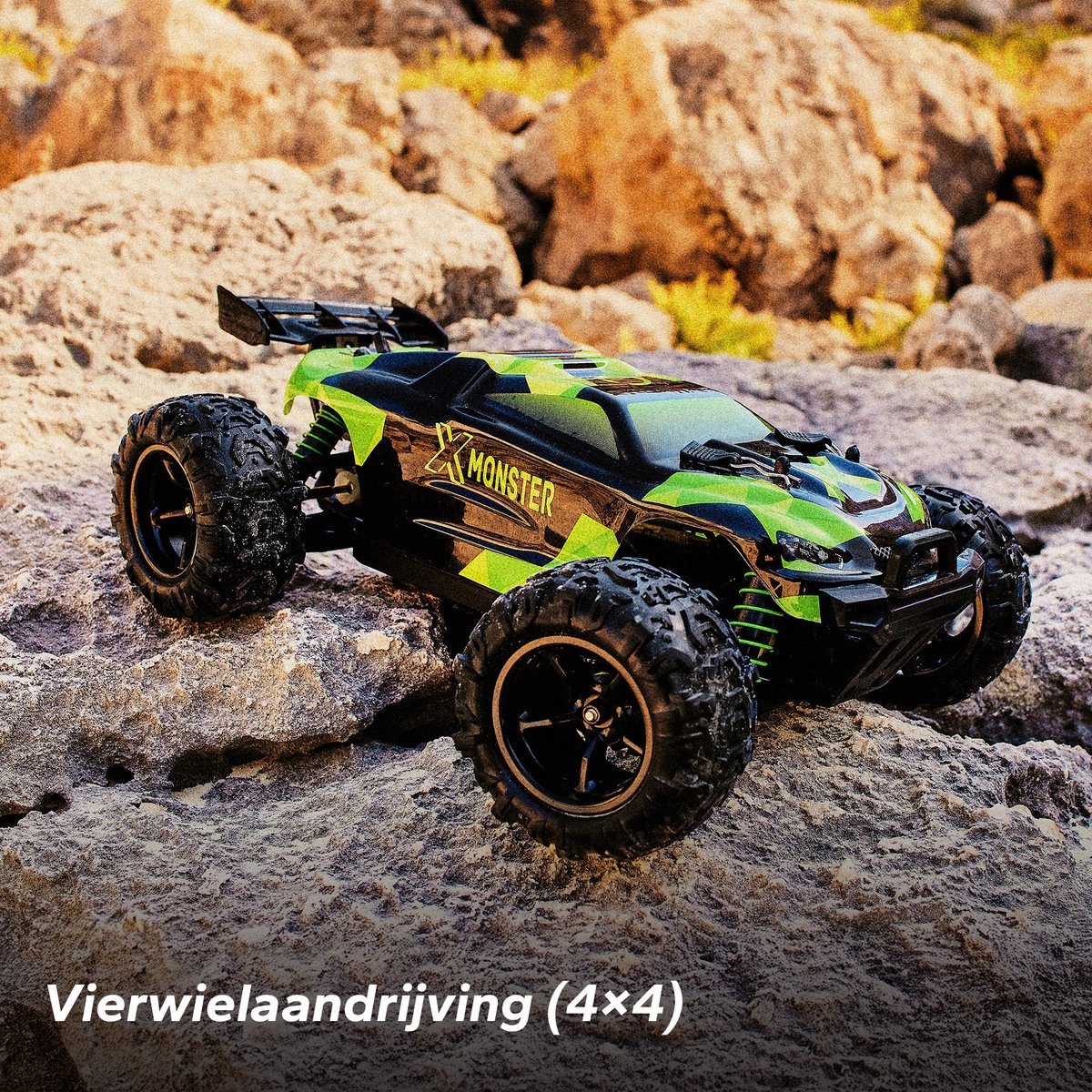 Overmax X-Monster 3.0 - RC Auto + Paars Auto Body - 4x4 wielaandrijving - Schaal 1:18 - 30km/h - Bestuurbare Auto - Volwassenen & Kinderen - Afstandsbestuurbare Auto - Offroad Monstertruck — afbeelding 4