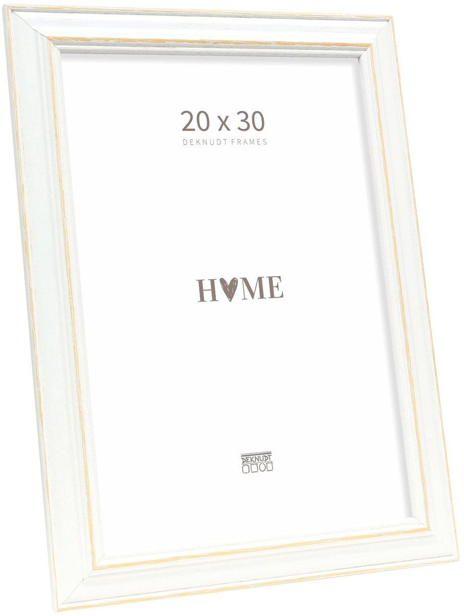 Deknudt Frames fotolijst S221H1 - wit met naturel accent - 20x30 cm