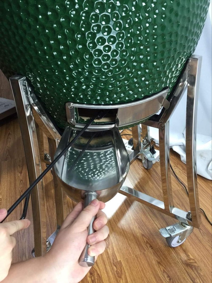 Universele Aschep voor Kamado BBQ en Houtskoolgrills - RVS Gereedschap