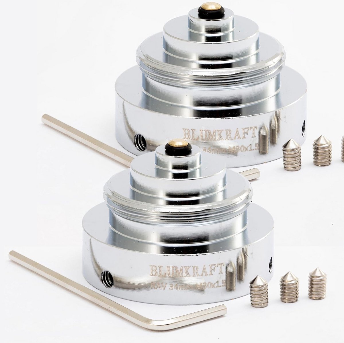 Set van 2 Universele Radiatoradapters 34 mm naar M30 x 1,5 voor Thermostaatkopen