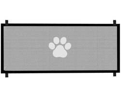 Huisdierhek - Draagbaar veiligheidsnet - Geschikt voor katten en honden - Geen boren nodig - Kan worden geïnstalleerd op deuren, trappen en in gangen - Geschikt voor binnen- en buitengebruik - 180 cm x 78 cm - Zwart