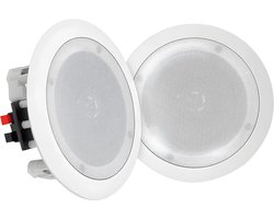 Inbouwluidsprekers met Bluetooth voor Thuis - Set van 2 Stereo Speakers - 2-Wegs Systeem - 250 Watt - Wit