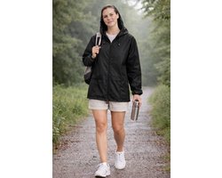 Rainy Days – Lichte Dames Zwarte Regenjas voor Zomerse Buien - Maat 5XL