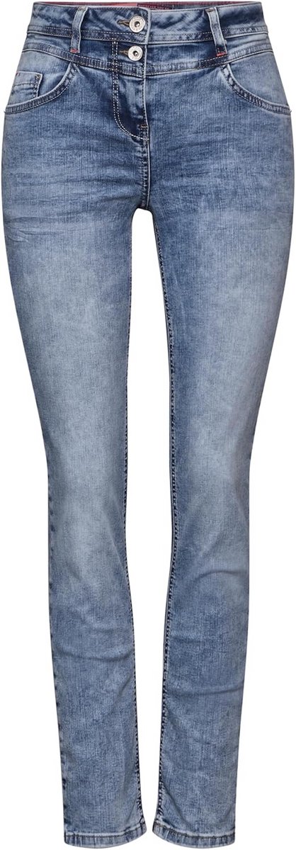 Dames Slim Fit Jeans met Hoge Taille en 5-Pocketstijl