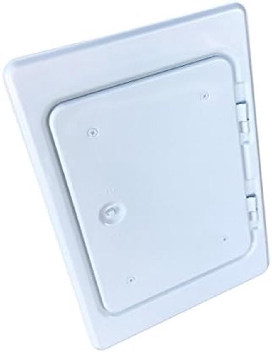 Witte Roestvrijstalen Inspectieluik voor Open Haard 14 x 20 cm