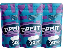 Zippit® Mondtape - 90 stuks - De enige strip die écht goed blijft plakken - Met ademgaatje - Anti-Snurk Slaapstrips - Hypoallergene lijm - Mouth tape - Mond Tape - Myotape - Beter slapen