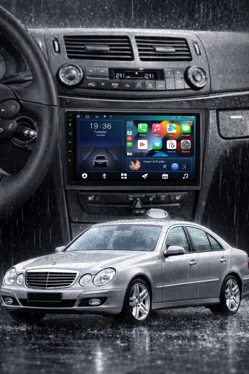ADIVOX 9 inch T1 geschikt voor MB E klasse W211/CLS W219 Android 15 CarPlay/Auto/Wifi/RDS/DSP
