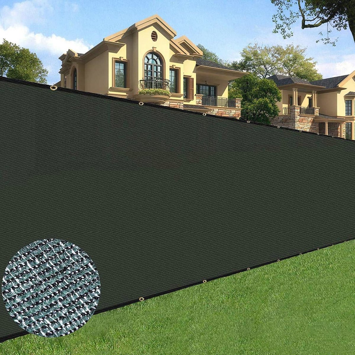Privacyscherm voor tuin en achtertuin, stevig gaas voor hek en muur, schaduwoplossing 1,5 x 15,2 m