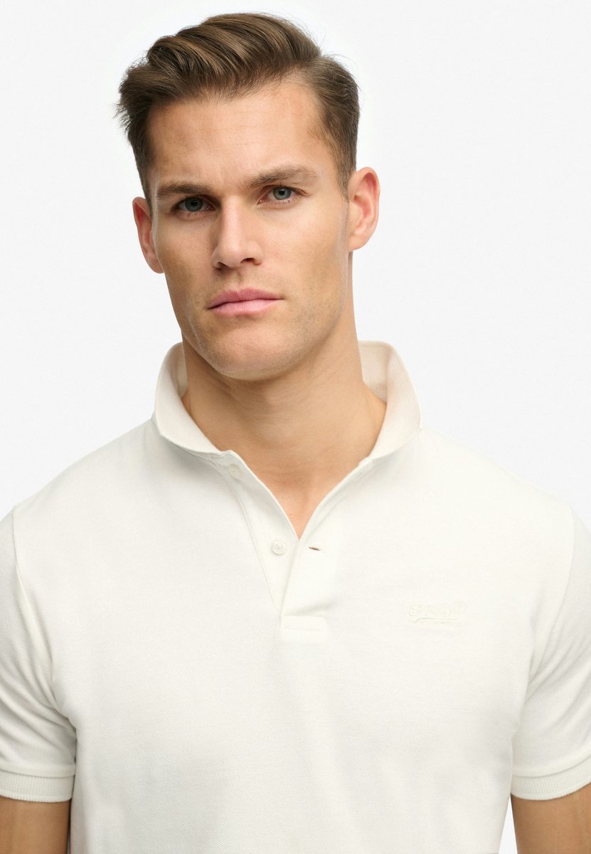 Superdry Vint Destroy Korte Mouw Poloshirt M Man Creme