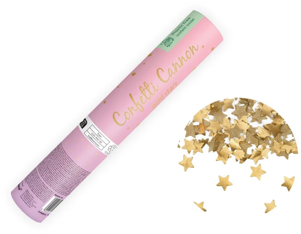 Ster Confetti Kanon Goud 20cm