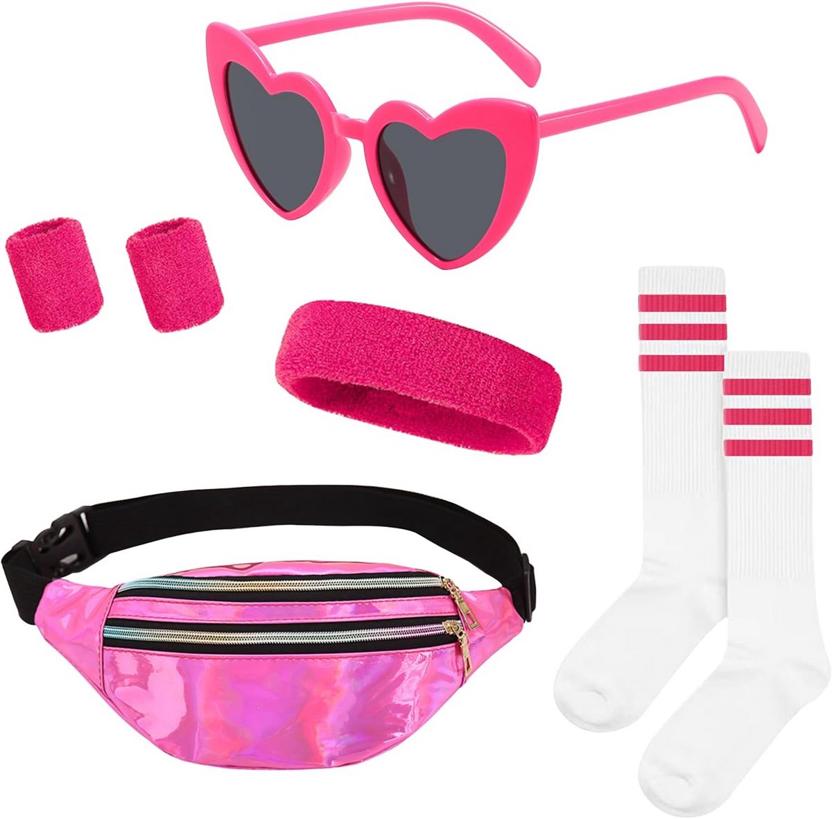 Jaren '90 Outfit voor Dames - Stijlvolle Roze Kleding in Maat M