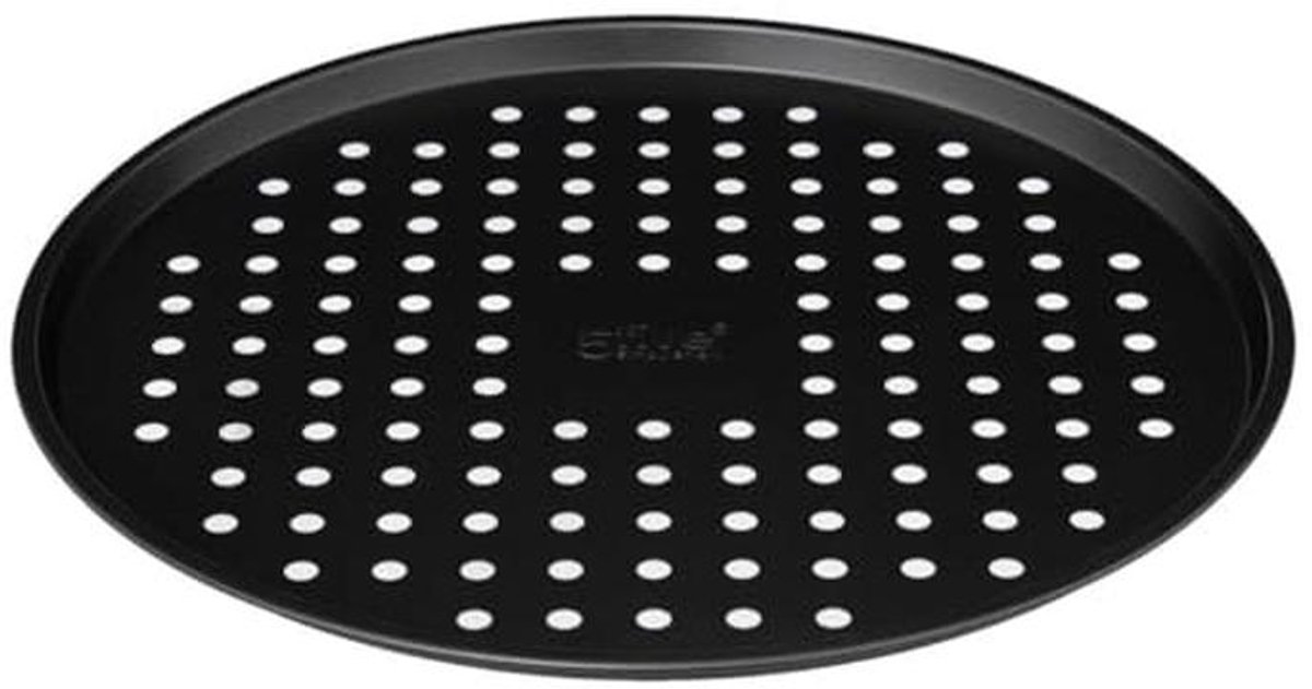 Perforated Metal Pizza Plate - 33 cm - Dark Grey