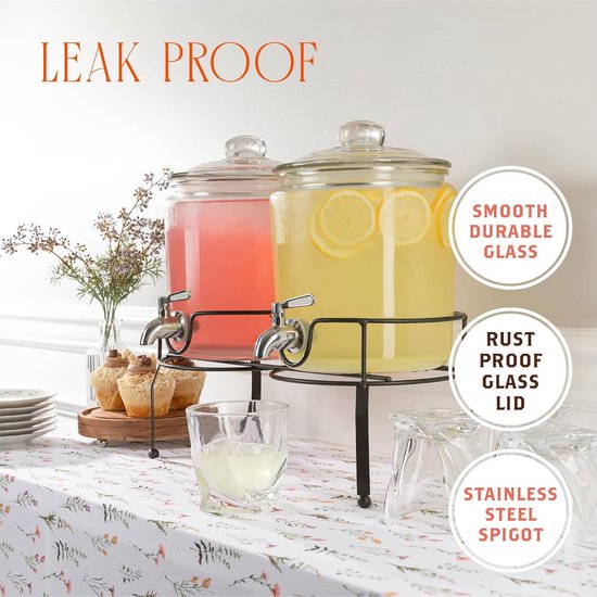 Glazen drankdispenser van 4 liter | Goods