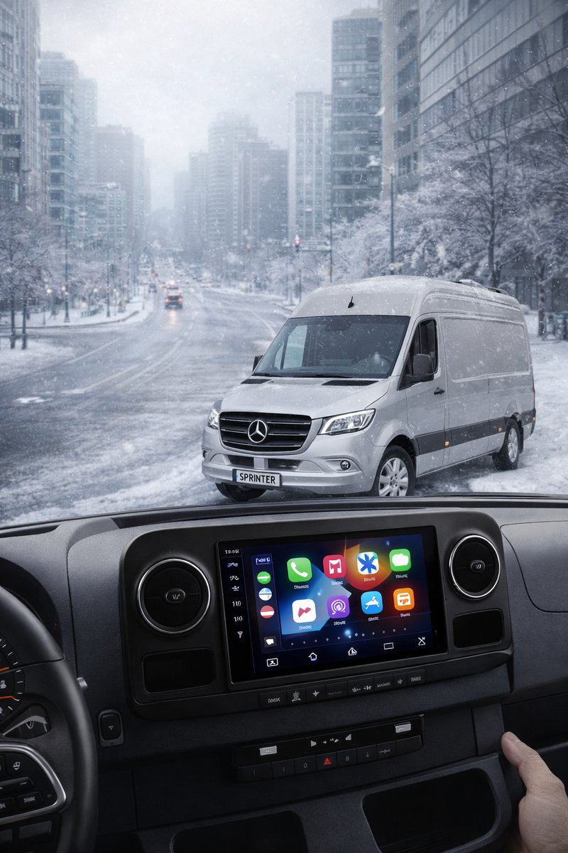 ADIVOX 10.1 inch T2 geschikt voor MB Sprinter 2019 W907/W910 Android 15 CarPlay/Auto/Wifi/RDS/DSP/5G/DAB+