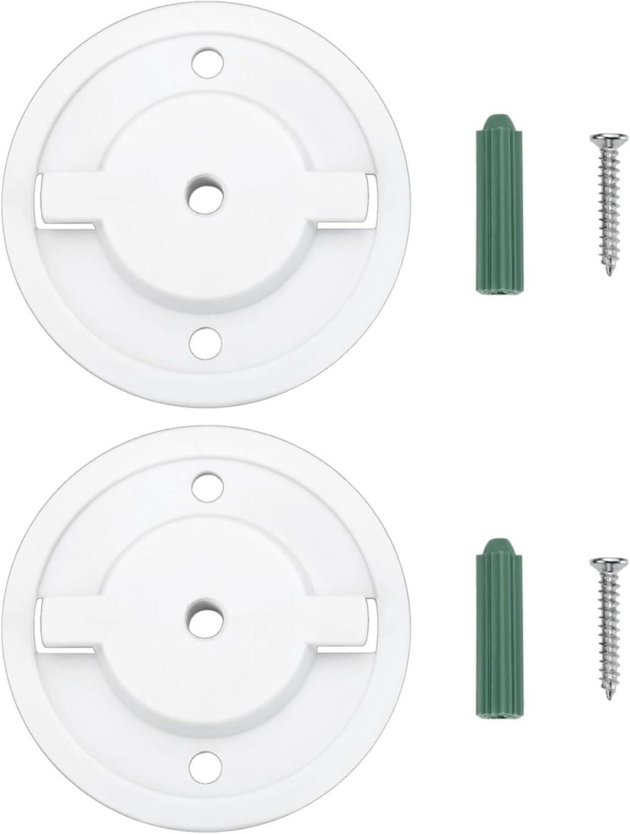 2x Universele Wandsteun voor Smart Camera (55cm) - Compatibel met Modellen als C200 & C210 - Wit & Weerbestendig