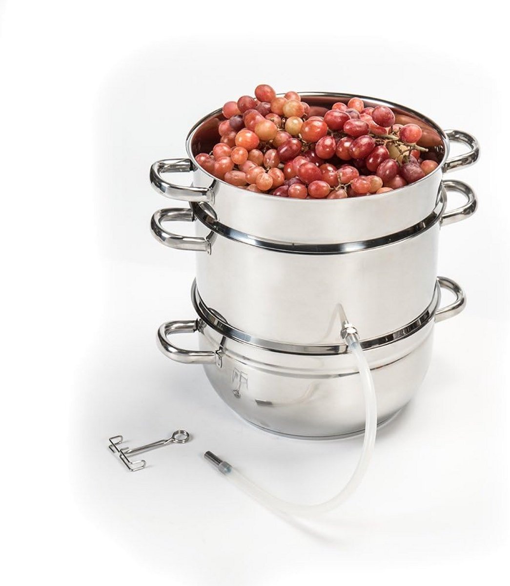 Stoompers voor sap maken en wijn persen 12 liter Inox