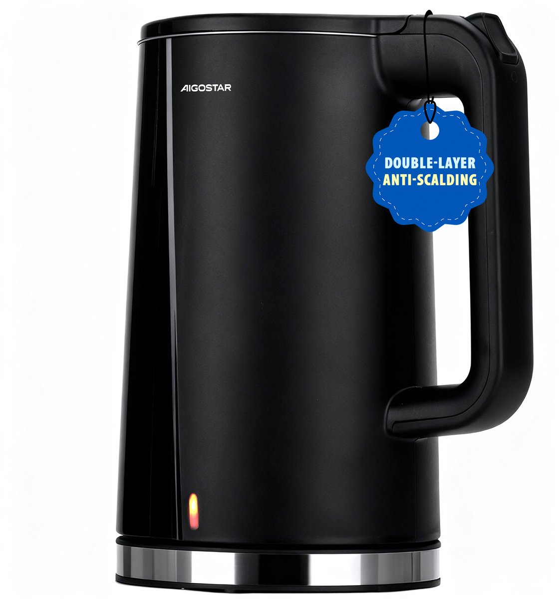 Aigostar Aubrey - Waterkoker 1.7L - 2200 Watt - Zwart