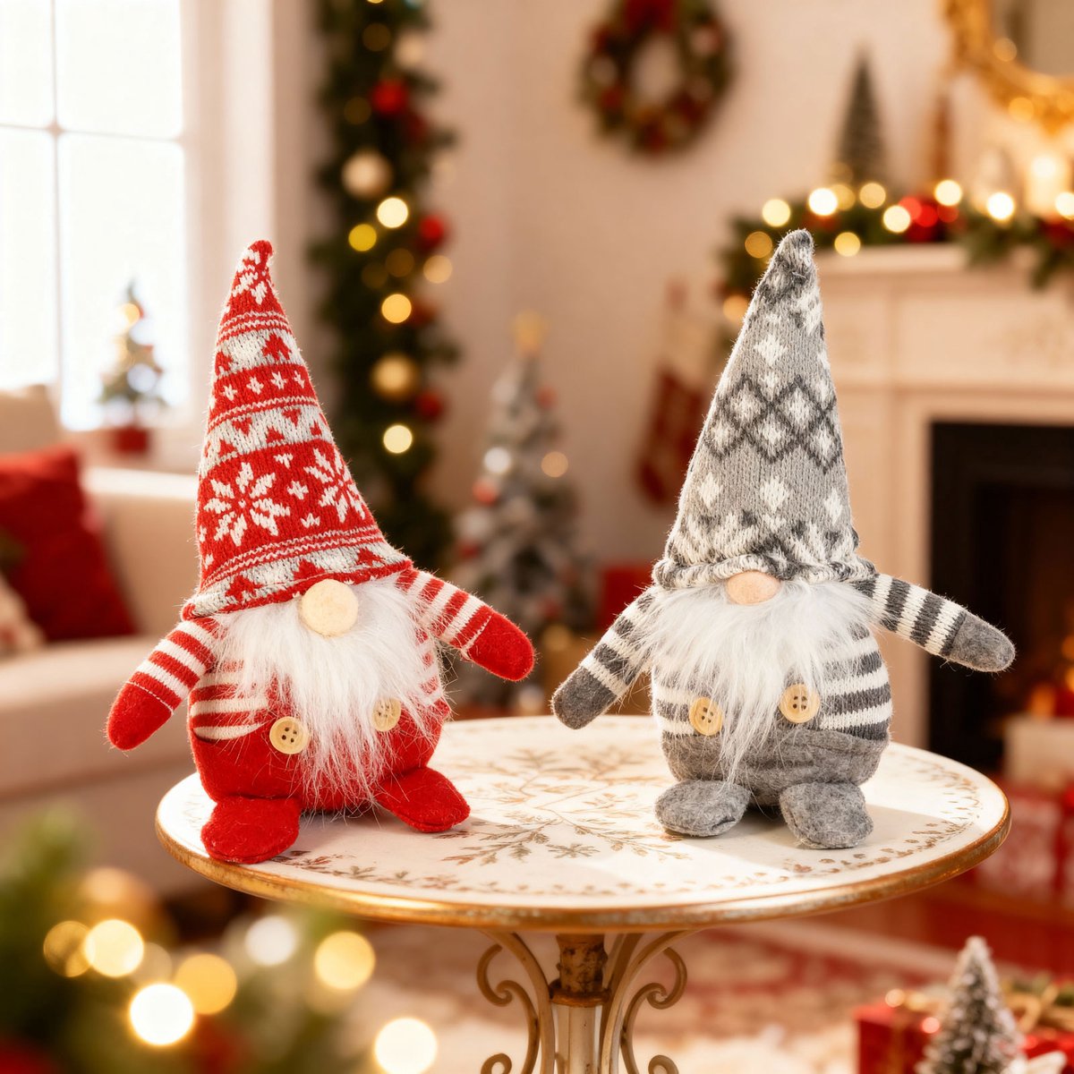 Scandinavische Kerstgnome / Kerstelf / Kerstdecoratie – 25 cm – 2 Designs – 1 Stuk, Willekeurig Design [59516]