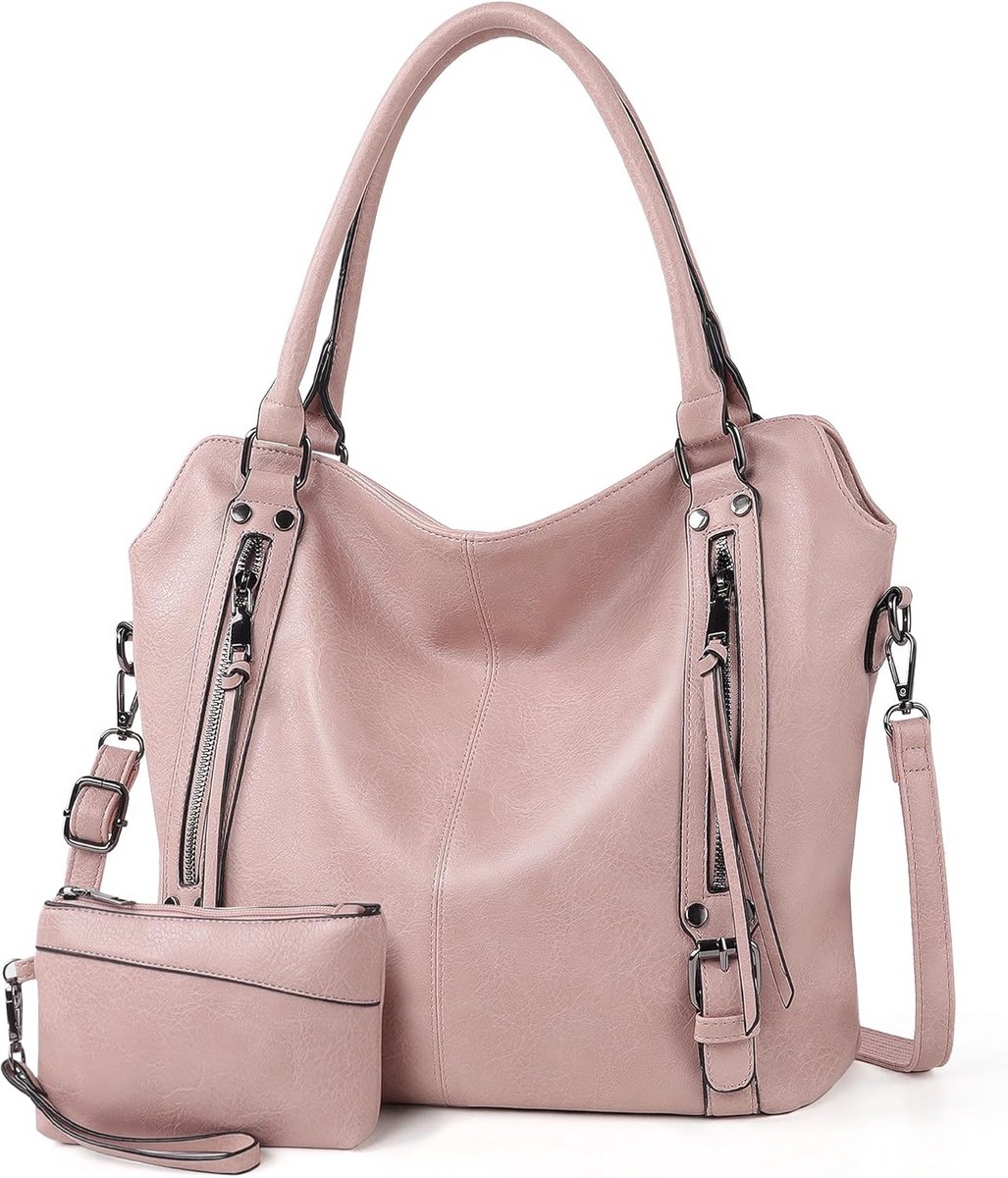 Elegante Vintage Schoudertas Set Dames Shopper met Verstelbare Band