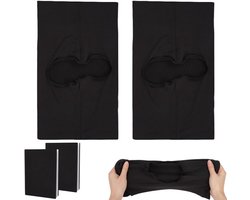 Rekbare boekenkaften - Boeken tot 7 x 9 inch - Boekomslagen - Boek Hoes - Schrifthoes - Boekomslag - boekbeschermer - Elastische Boekomslag - Wasbare - Herbruikbare - Voor boeken, schriften en schoolmateriaal - 2 stuks Zwart