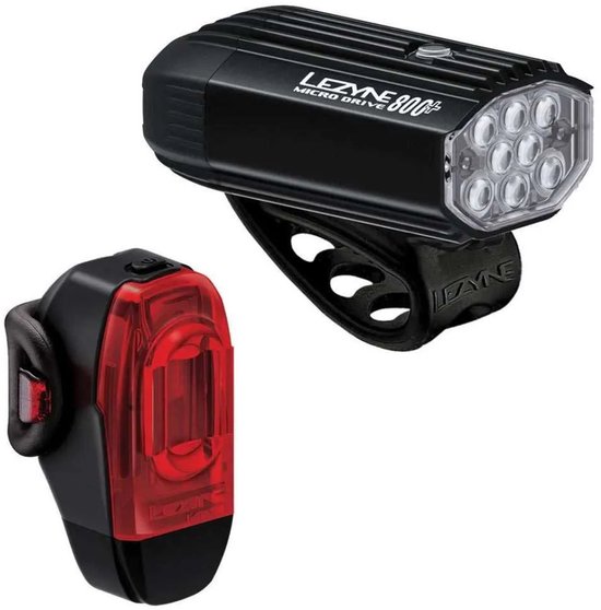 Lezyne Micro Drive 800+ / Ktv Drive+ Lichtset Zilver 800 / 40 Lumens van Lezyne — afbeelding 2