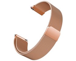 Geschikt voor Amazfit Bip 6 / T-rex 3 (Pro) 48mm / Balance 2 / Cheetah Pro / Xiaomi Redmi Watch 5 Lite / Watch 5 Active - Magnetische RVS Bandje Rosegoud