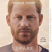 Boekomslag van "Spare" met een close-up van Prins Harry. Rechts staat "#1 GLOBAL BESTSELLER".
