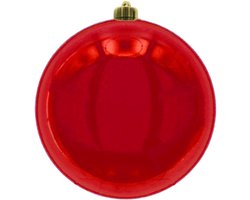 XXL Kerstbal Voor Buiten - Vorstbestendige En Weerbestendige Buitenbal - 20 Cm Diameter - Rode Kerstdecoratie Voor Tuin En Terras