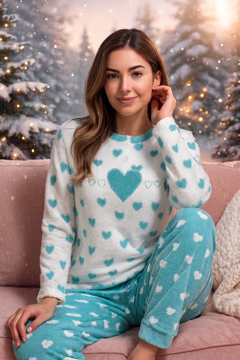 Esprit pyjama met knopen aubergine | Online de mooiste pyjama's
