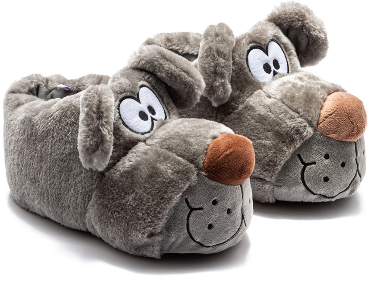 Berussa - Twigy Dames Pluche Pantoffels - Dames Sloffen – Pantoffels Dieren -Fibert Patroon 36/39