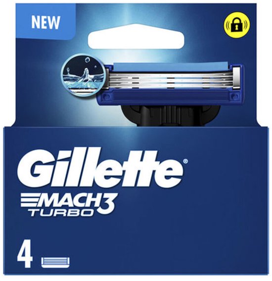 Gillette Scheermesjes Mach 3 Turbo - 4 stuks