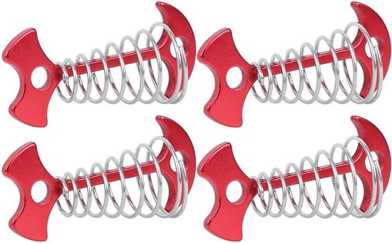 Green Glow - Set van 4 multifunctionele grondankers voor tenten - outdoor kamperen wandelen - touwgespen