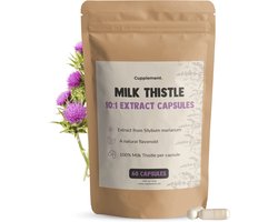 Cupplement Mariadistel Extract 500 mg 60 capsules - Leverreiniging - Milk Thistle - 60 dagen voorraad per zakje